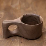لیوان چوبی (کوکسا) مدل کلاسیک 150 سی سی چوب گردو